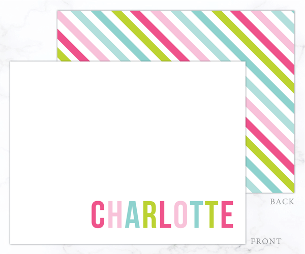 Rainbow Stripe • Flat Note Cards