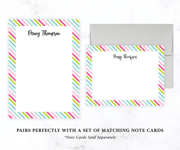 Personalized Notepad • Rainbow Stripe