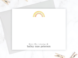 Yellow Rainbow • Flat Note Cards