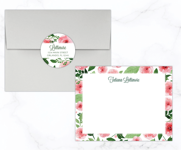 Rose • Flat Note Cards