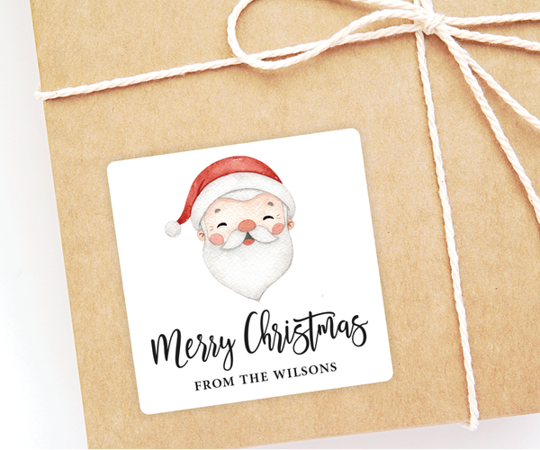 Santa Face • Holiday Gift Labels