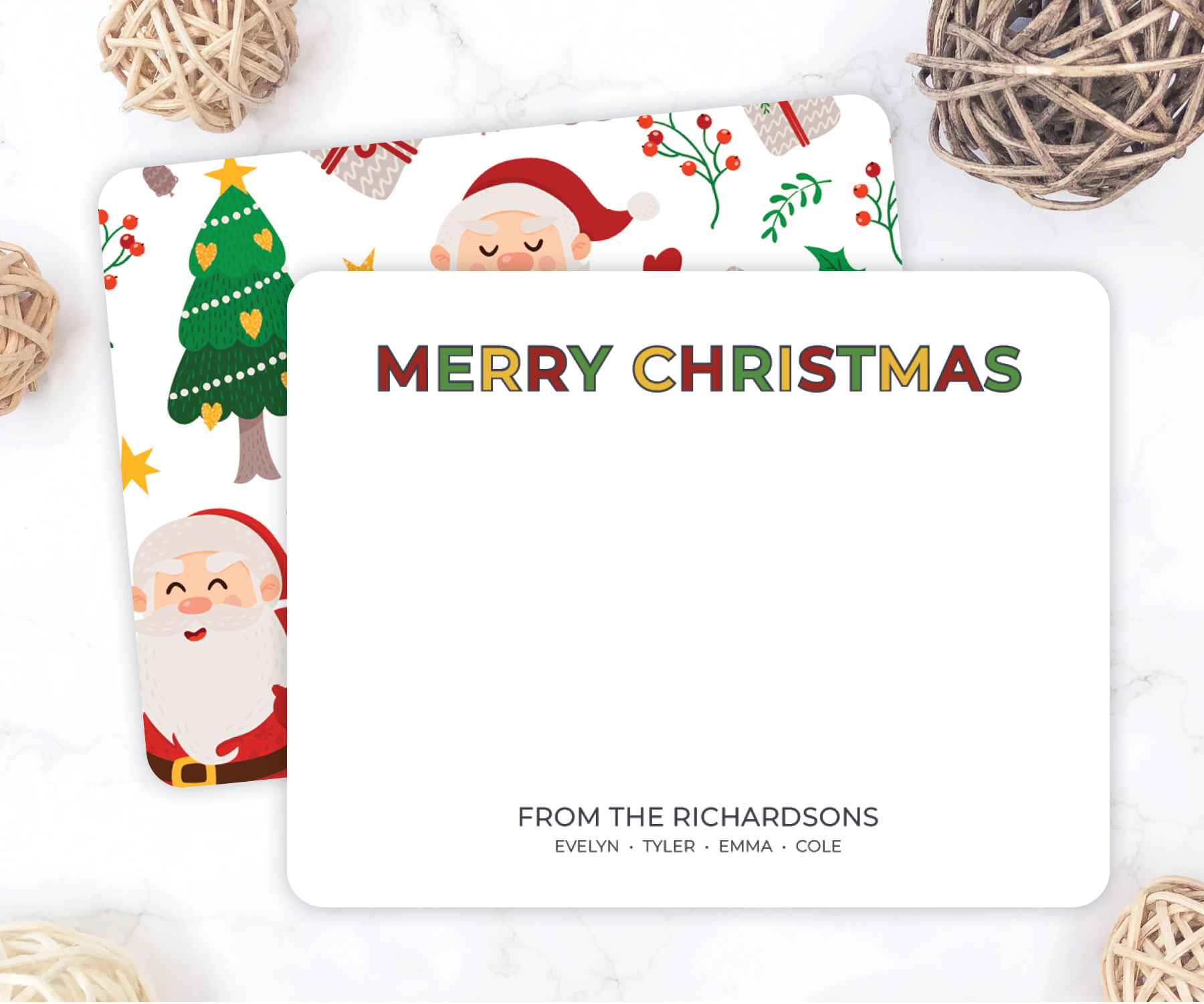 Santa • Flat Note Cards