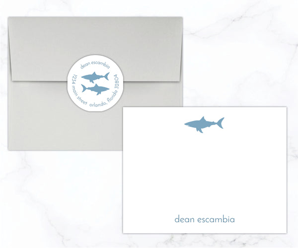 Shark • Flat Note Cards