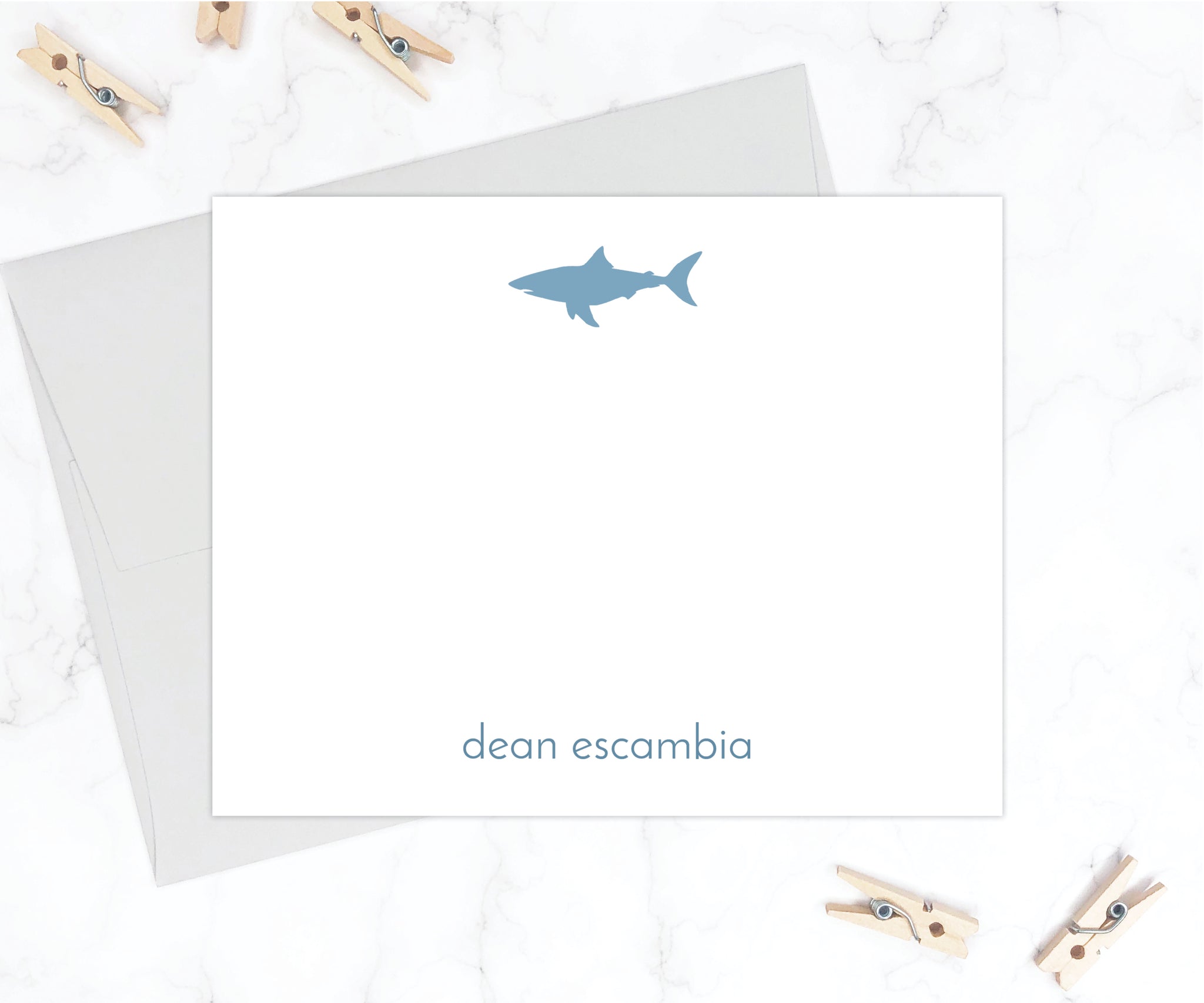 Shark • Flat Note Cards