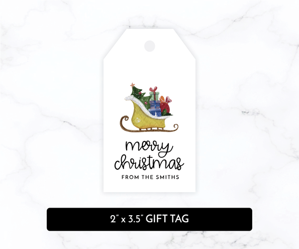 Sleigh • Holiday Gift Tags