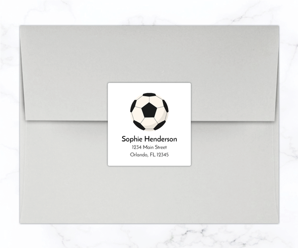 Soccer | Square Address Labels
