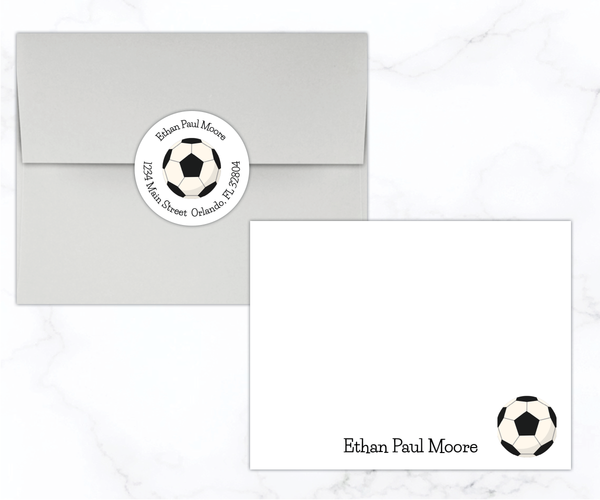Soccer • Flat Note Cards