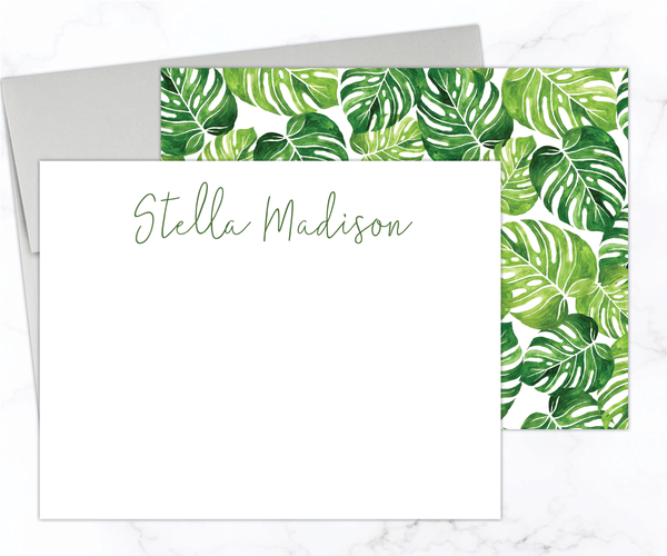 Monstera Leaf • Flat Note Cards