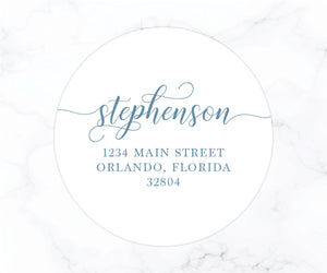 Stephenson | Round Return Address Labels