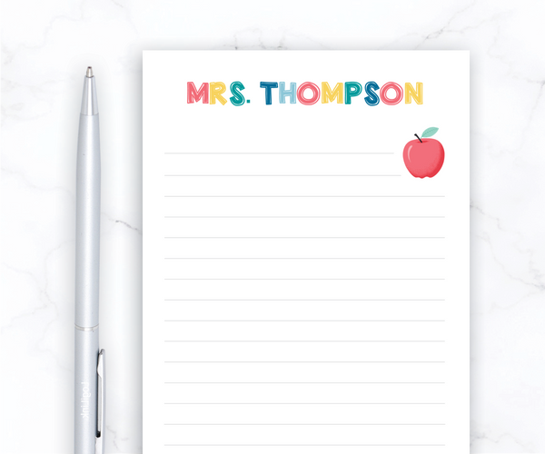 Personalized Notepad • Teachers
