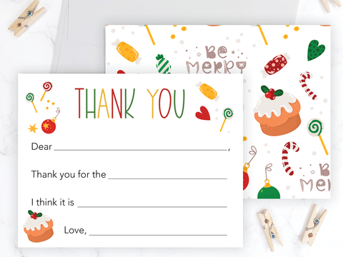 Treats • Fill-in-the-Blank Thank You Cards