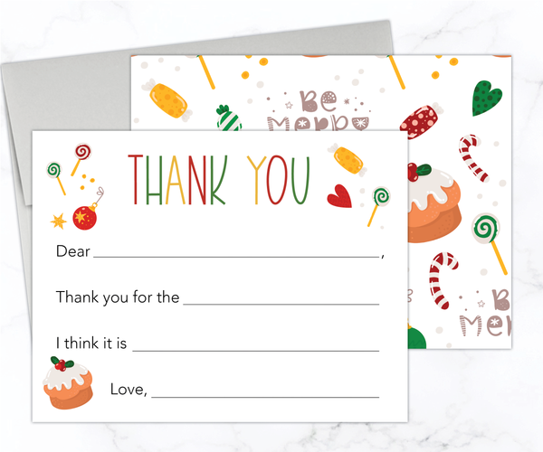 Treats • Fill-in-the-Blank Thank You Cards