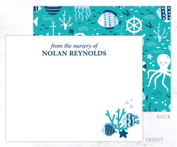 Under the Sea • Flat Note Cards