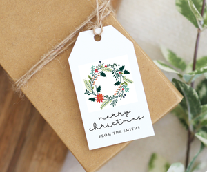 Wreath • Holiday Gift Tags