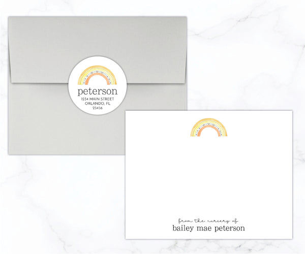 Yellow Rainbow • Flat Note Cards